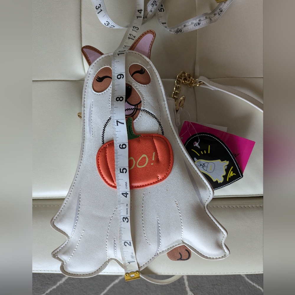 NWT Betsey Johnson Dog Kitch "Trick Or Treat Ghost "Glow in the dark Bag - Picture 13 of 16